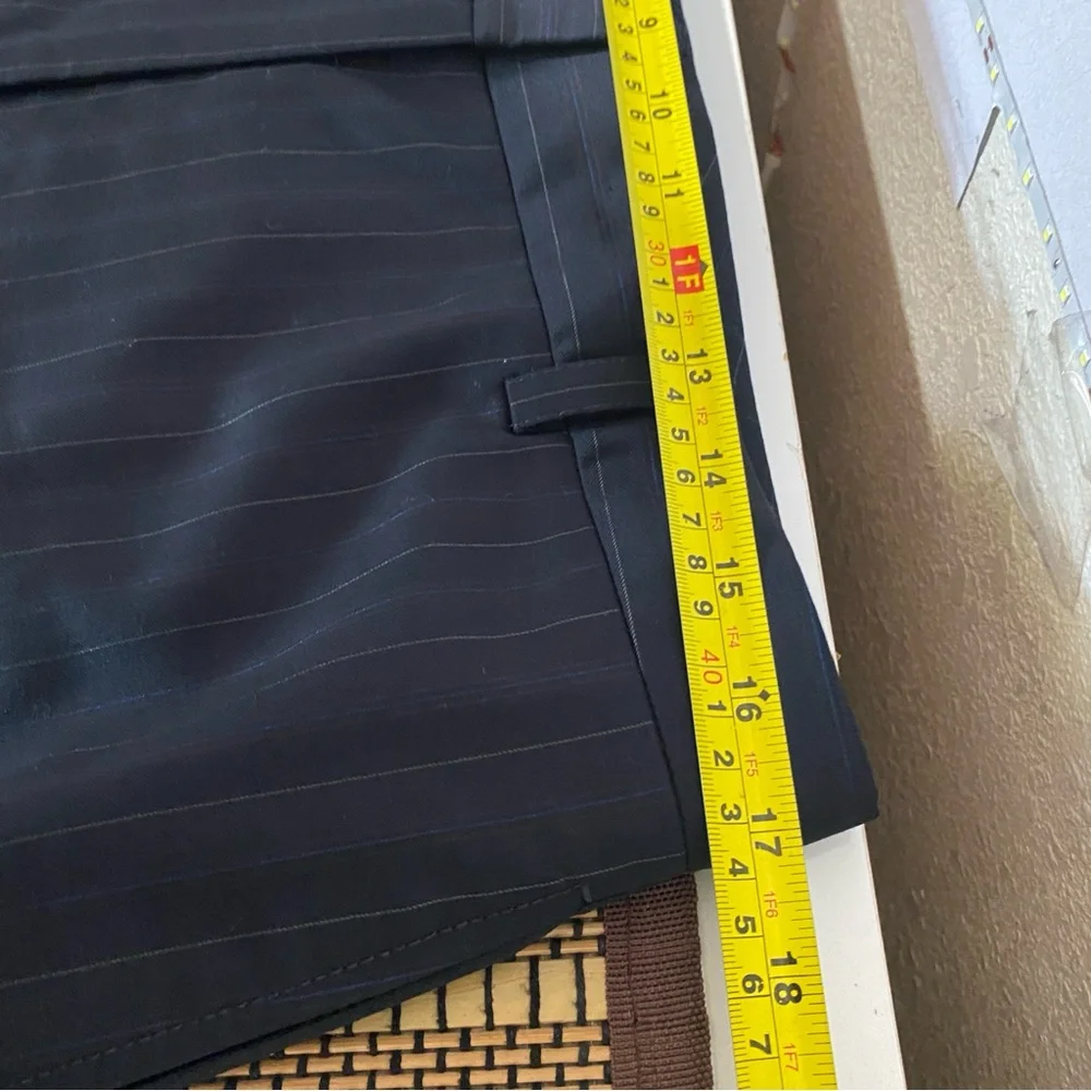 J.Crew Favorite Fit Women’s Wool‎ Pinstripe Dress Pants Size 12 Gray Navy Office